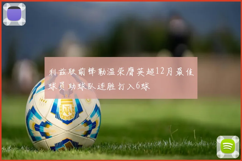 利兹联前锋勒温荣膺英超12月最佳球员助球队连胜打入6球